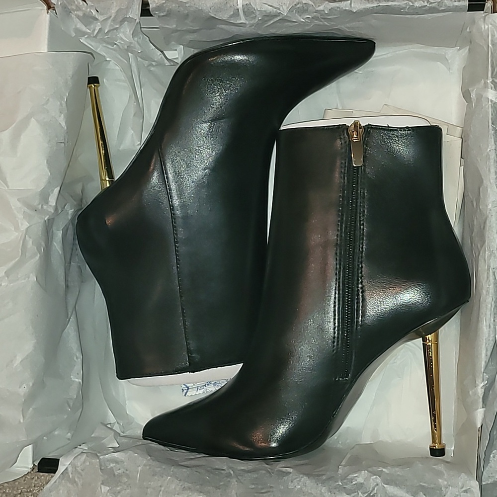 NINE West Leather High Heel Dress Booties - Picture 7 of 10